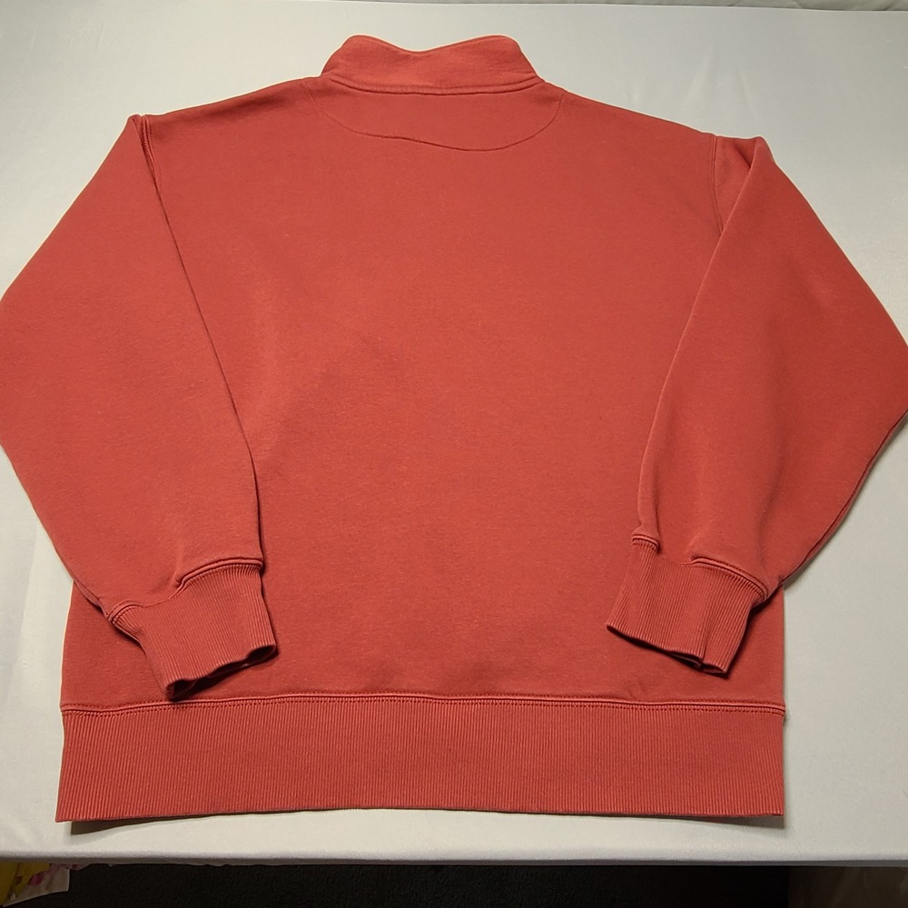 Rodd‎ & Gunn Quarter Zip Sweatshirt Mens XL Terracotta Orange Cotton Fleece Logo